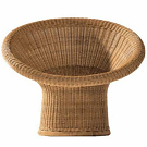 Egon Eiermann E 10 Rattan Lounge Chair